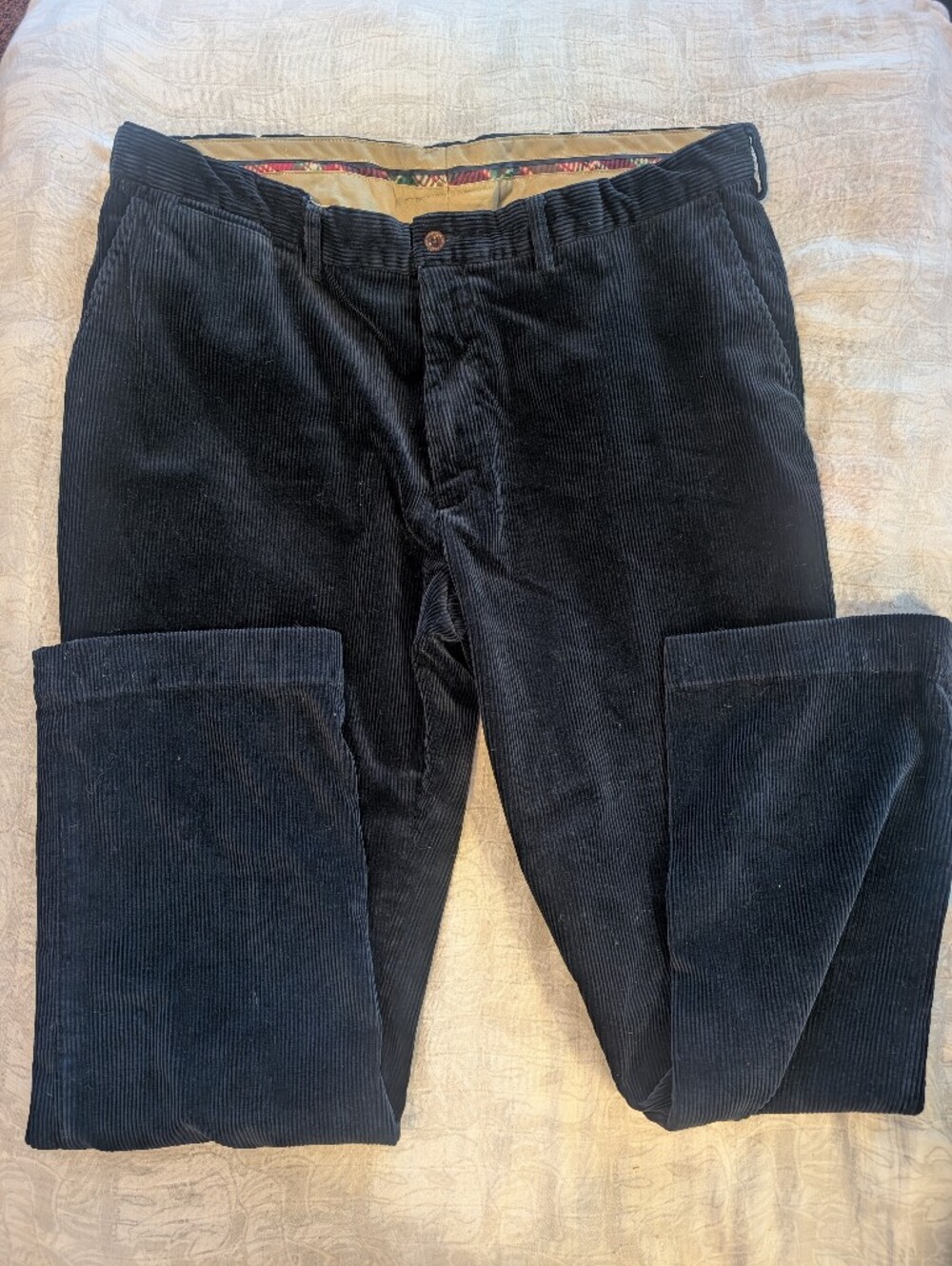 Polo Ralph Lauren Pants Blue Corduroy Cords Preston Pant Boho Casual 40 x 32